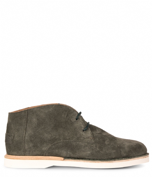 Shabbies  Ankle Boot Lace-Up suede dark olive